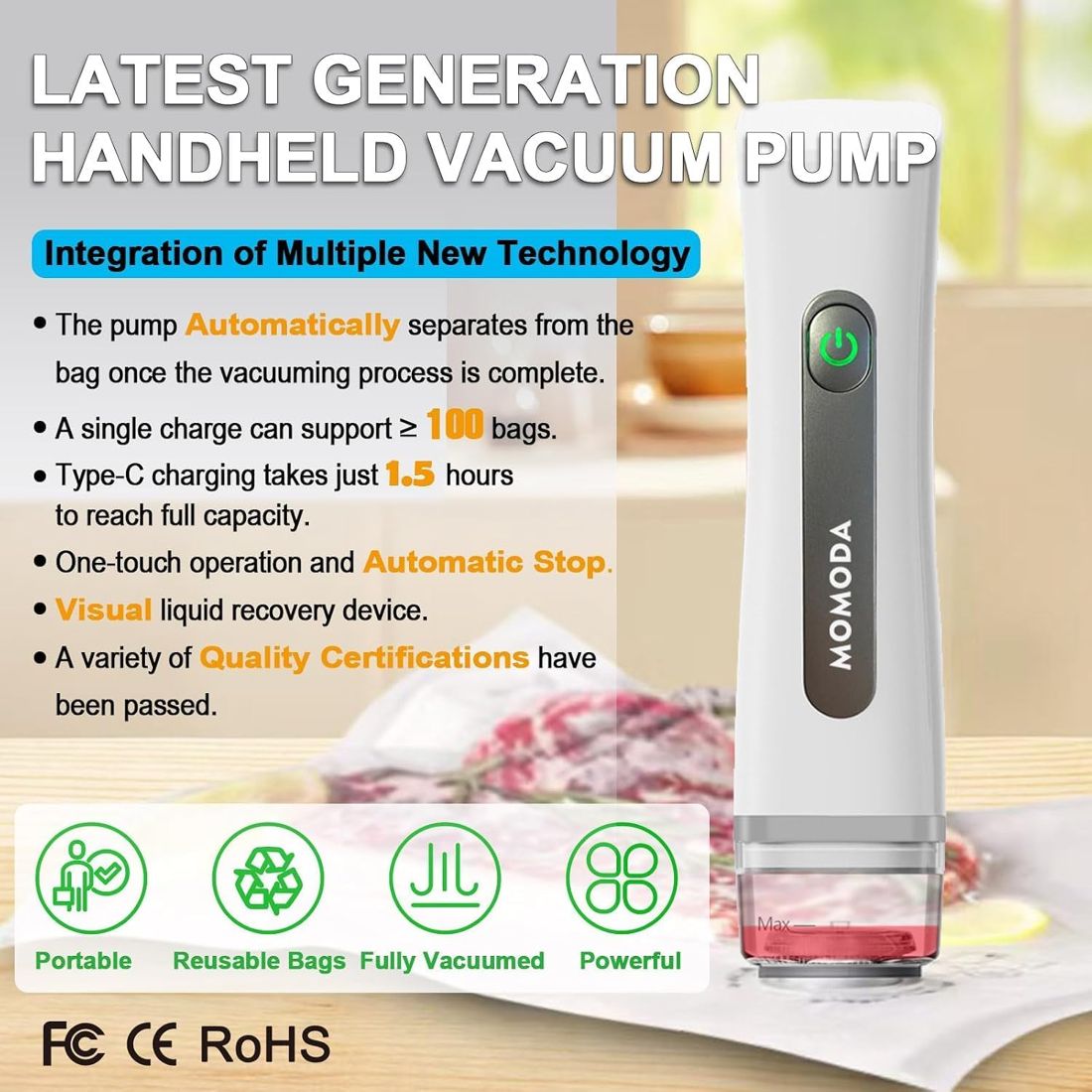 Cordless Handheld Vacuum Pump view 3