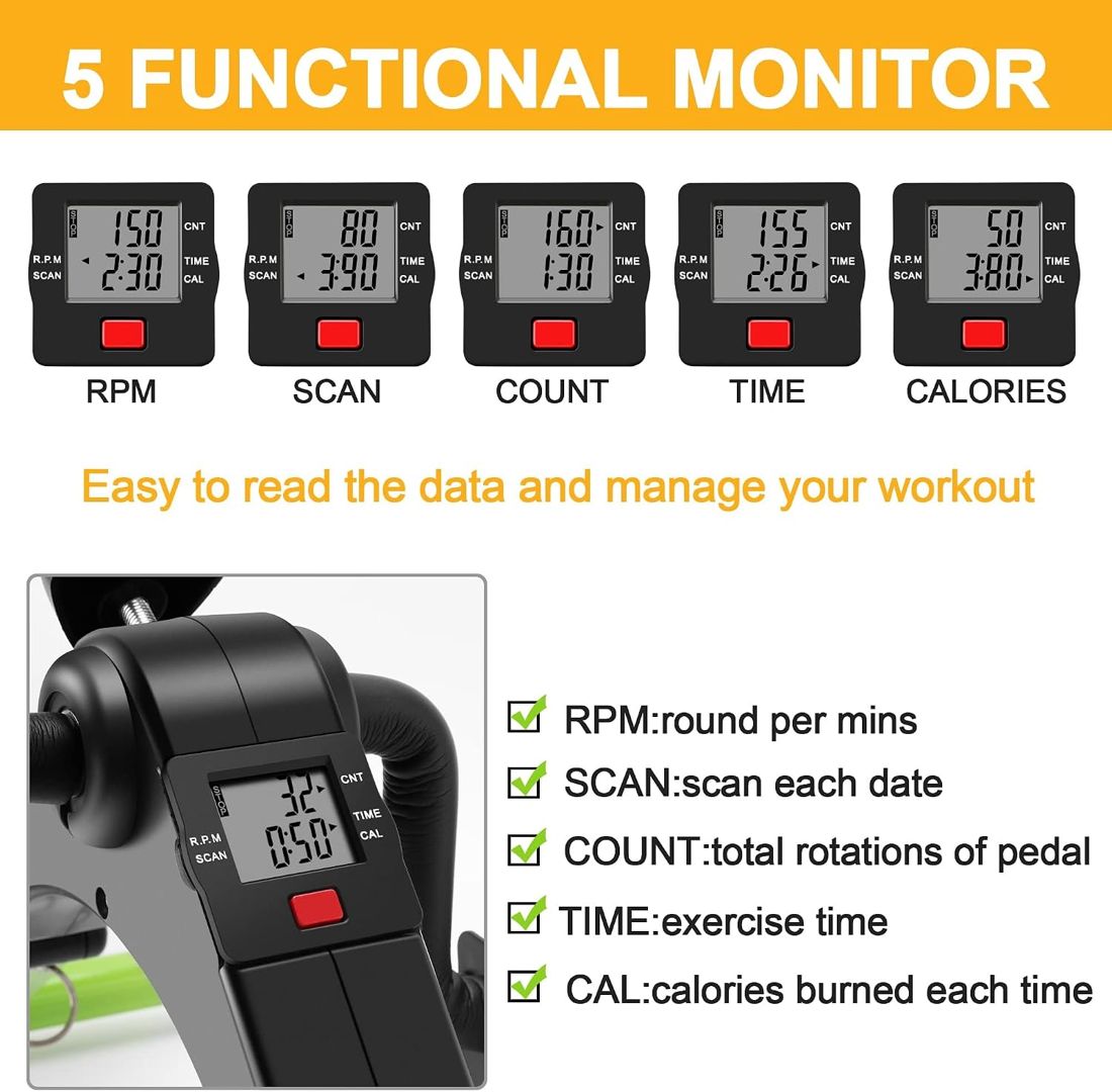 Foldable Pedal Exerciser with LCD Monitor view 5