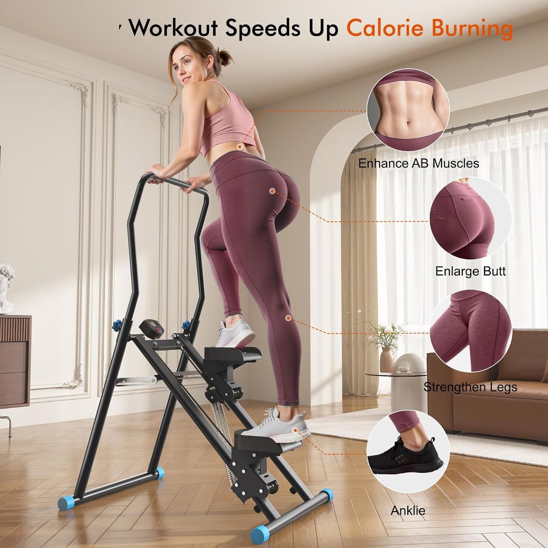 Folding Stair Stepper Vertical Climber view 2