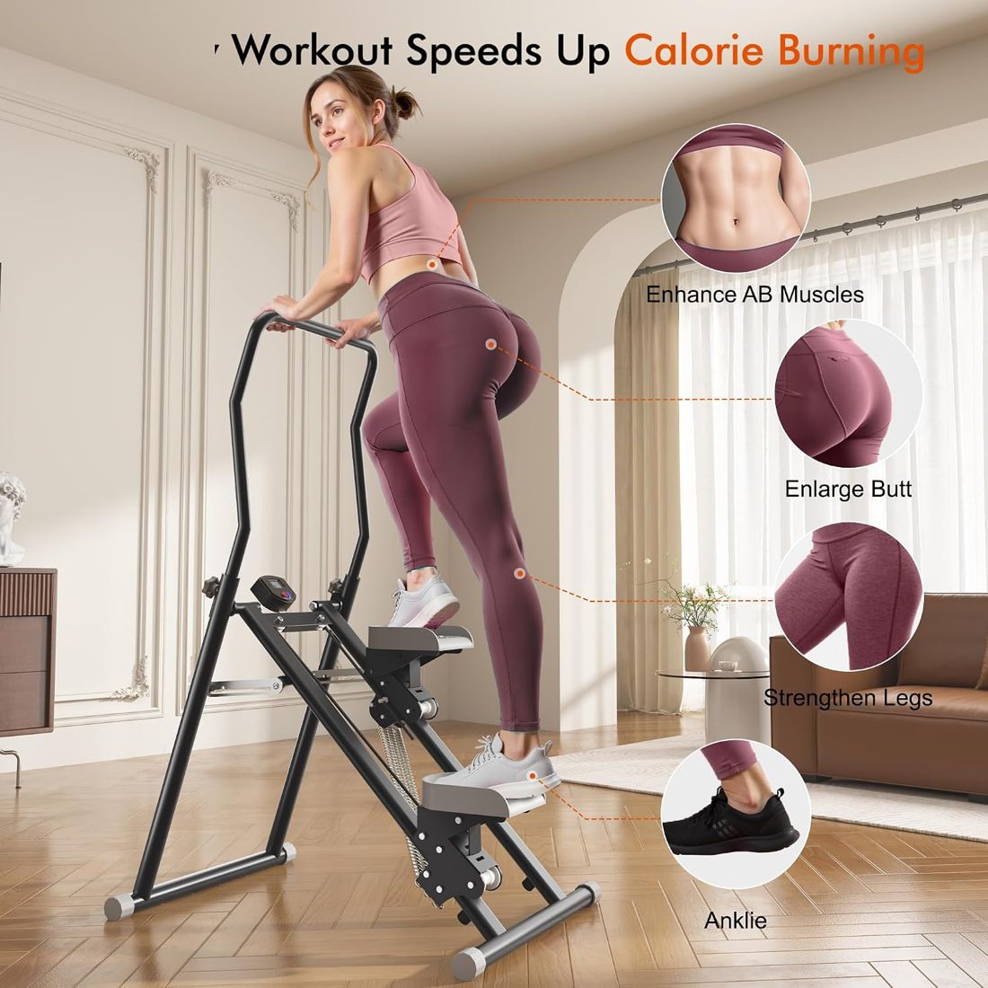 Heavy-Duty Stair Stepper with Handlebar view 2