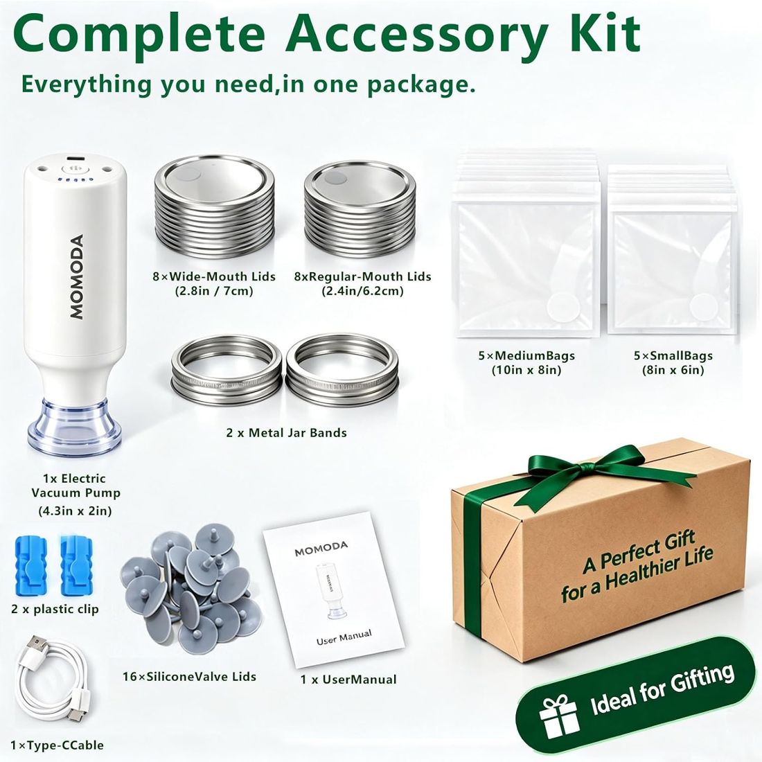 Mason Jar Vacuum Sealer Kit view 6