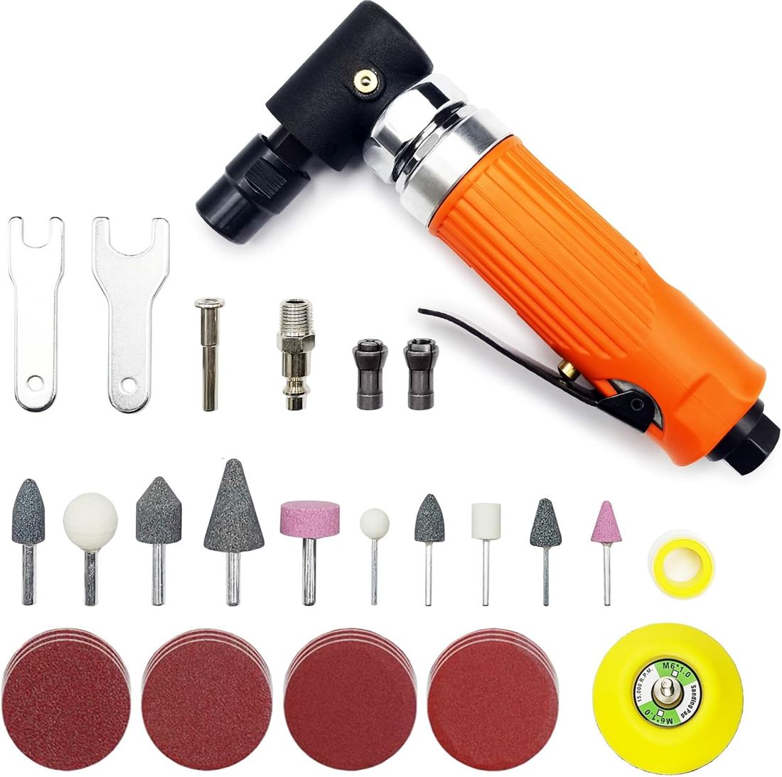 Mini Air Die Grinder Kit, Right Angle