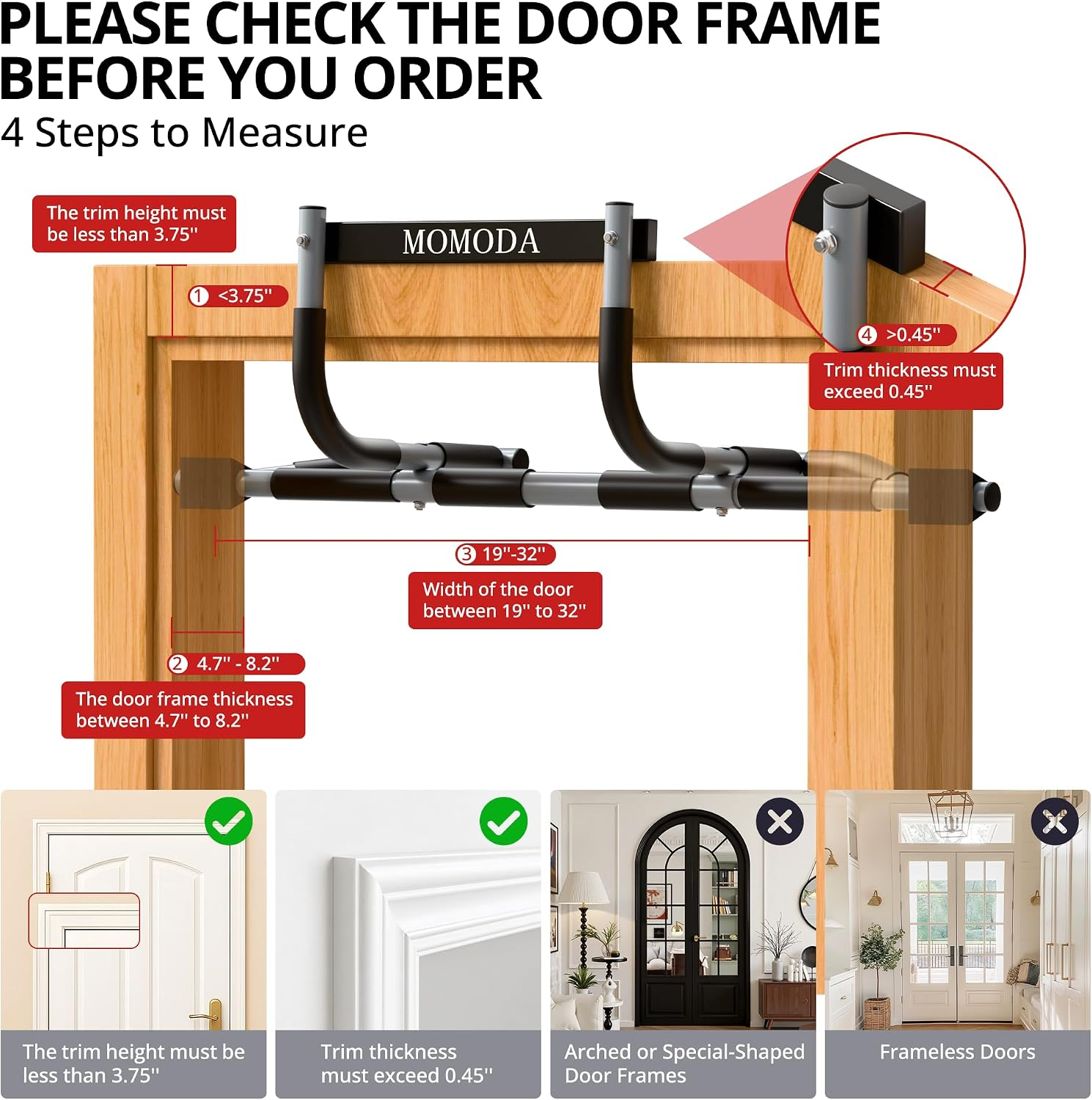 Multi-Grip Doorway Pull-Up Bar view 3