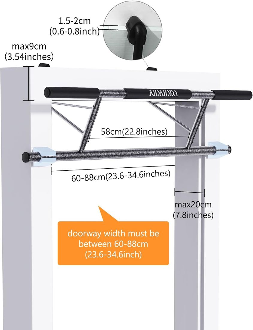 No-Screw Heavy-Duty Doorway Pull-Up Bar view 2