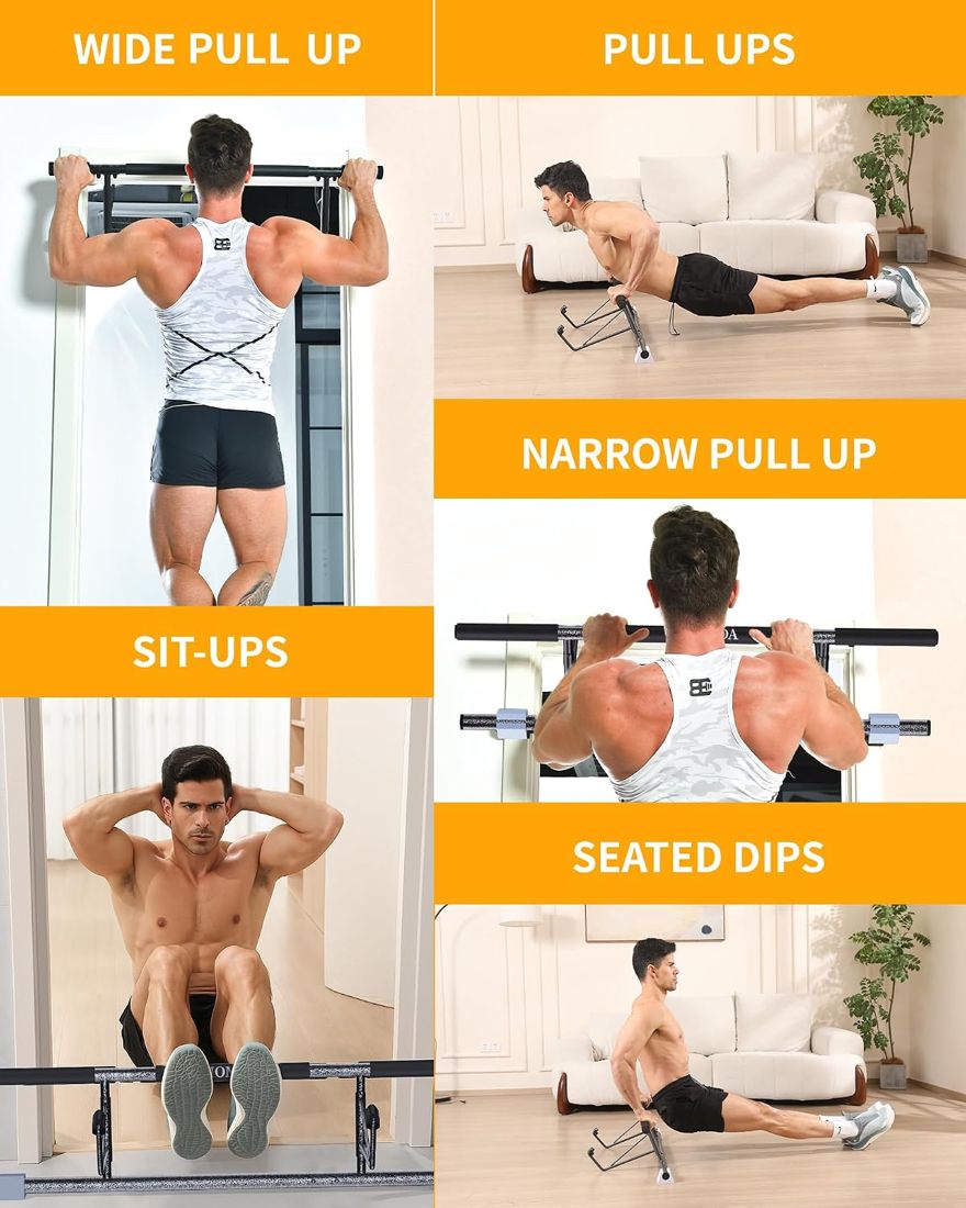 No-Screw Heavy-Duty Doorway Pull-Up Bar view 6