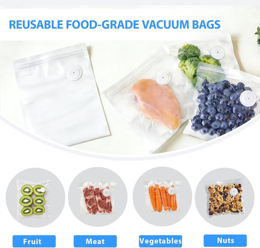Reusable Food Storage Bags, 60-pack view 5