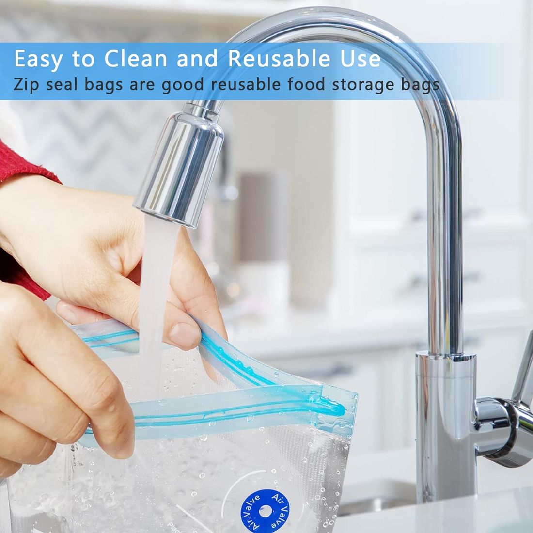 Sous Vide Bags with Air Valve and Hand Pump view 5