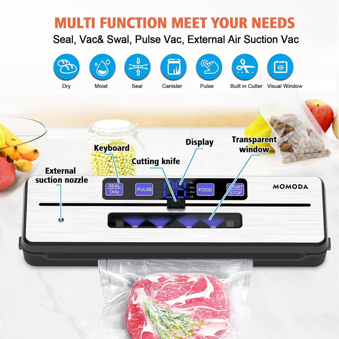 Sous Vide Kit with Vacuum Sealer Machine view 4