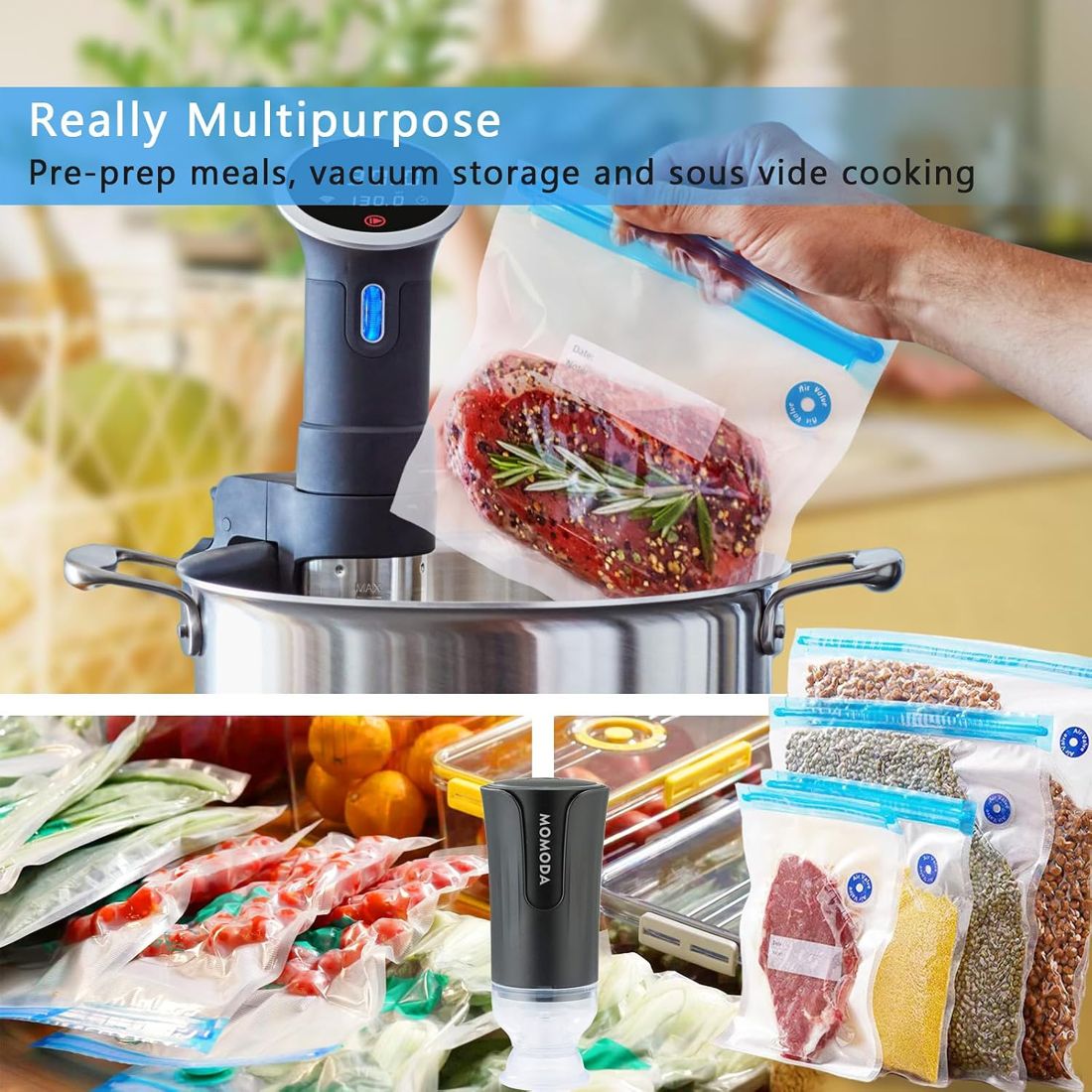 Sous Vide Kit with Vacuum Sealer Machine view 6