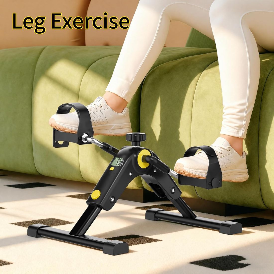 Under-Desk Bike Pedal Exerciser with LCD view 3