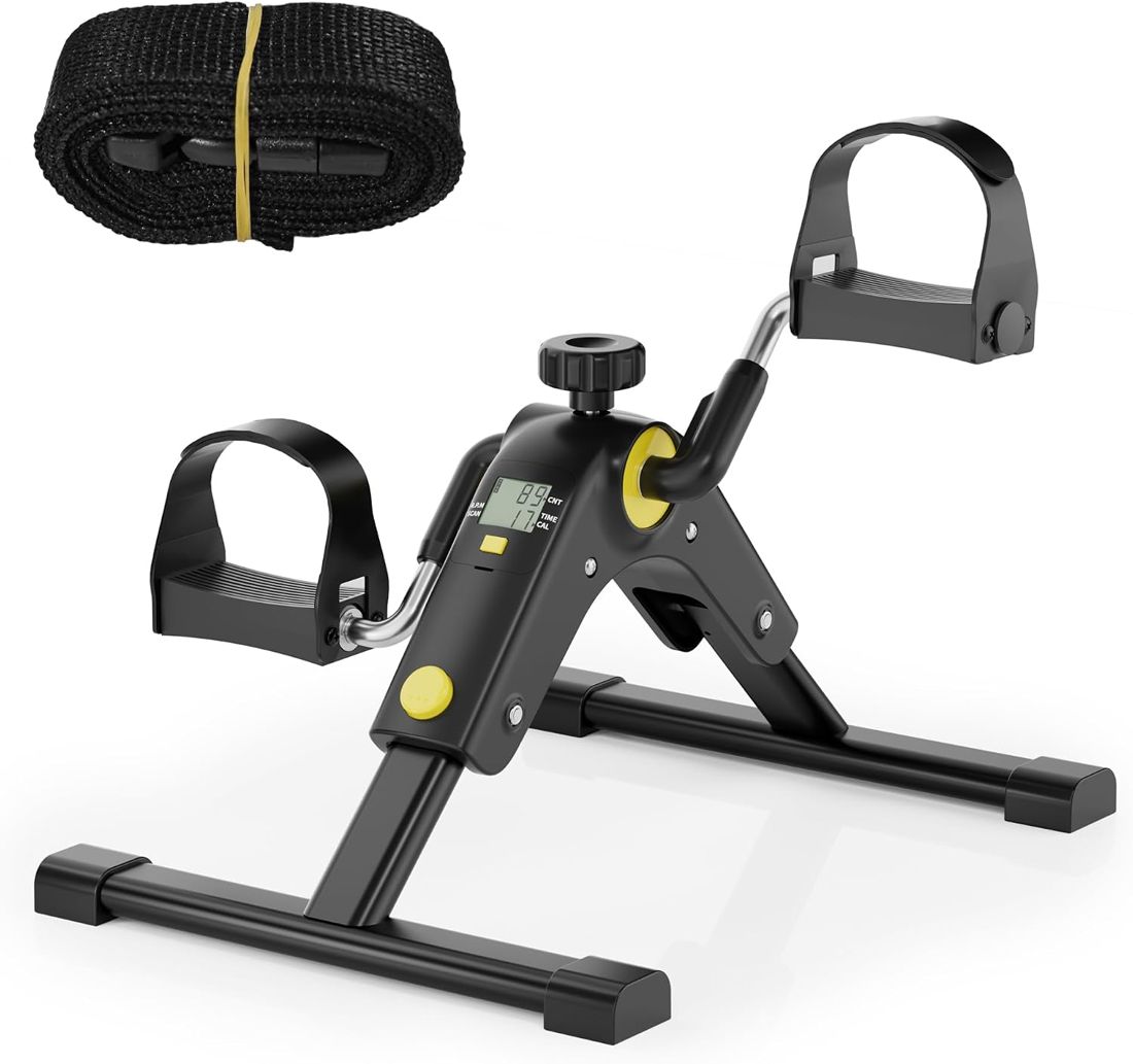 Under-Desk Bike Pedal Exerciser with LCD