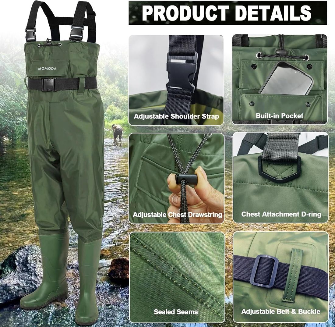 Waterproof Chest Waders with Boots view 2